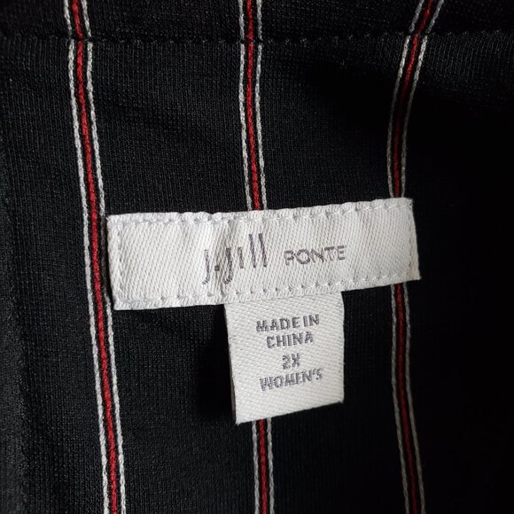 J Jill Ponte Dress Black Sleeveless Pockets Layer Top Button Skirt Plus SIze 2X - Picture 7 of 7